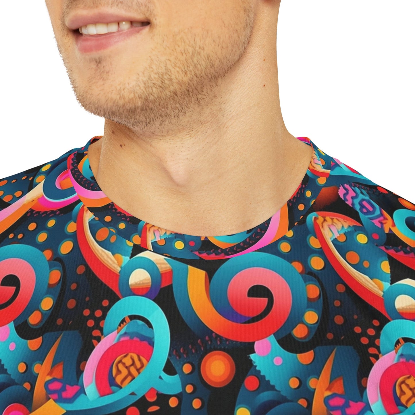 Sublimated T Shirt for Festivals, Raves, Events | Psyched | Men's Streetwear, Heady, Trippy T-Shirt, Sublimated T-Shirt, Rave Wear