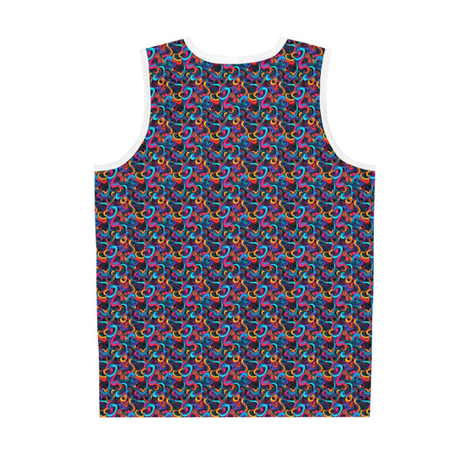 Sublimated Tank Top for Festivals, Raves, Events | Tangled | Men's Streetwear, Heady, Sublimated Shorts, Rave Wear