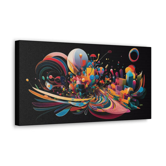 Psychedelic Canvas Wall Art | Ease | Trippy Canvas Print | Abstract Modern Art