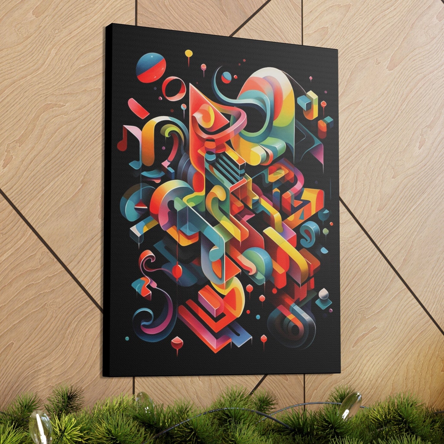 Psychedelic Canvas Wall Art | Stack | Trippy Canvas Print | Abstract Modern Art