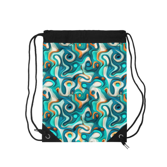 Modern Trippy Drawstring Festival Bag | Abstract | Psychedelic | Perfect For Festivals and Raves | Cool Flow