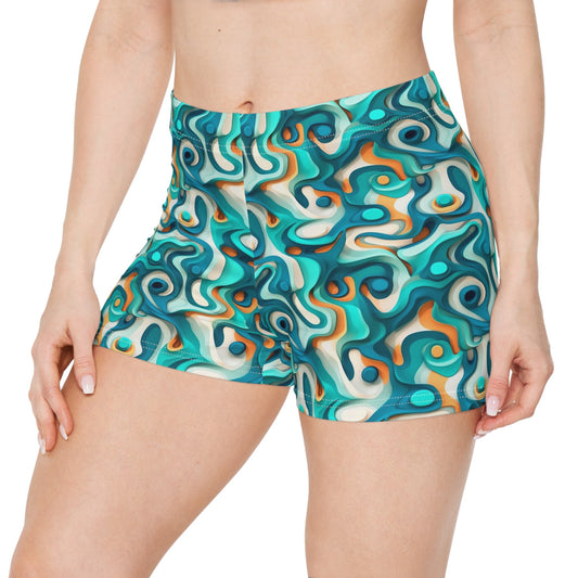 Trippy Women's Shorts | Sublimation | Psychedelic Artwork | Trippy Design | Perfect for Events and Raves | Cool Flow