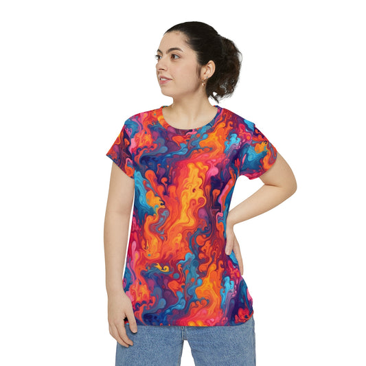 Sublimated T Shirt for Festivals, Raves, Events | Melt | Women's Streetwear, Heady, Trippy T-Shirt, Sublimated T-Shirt, Rave Wear