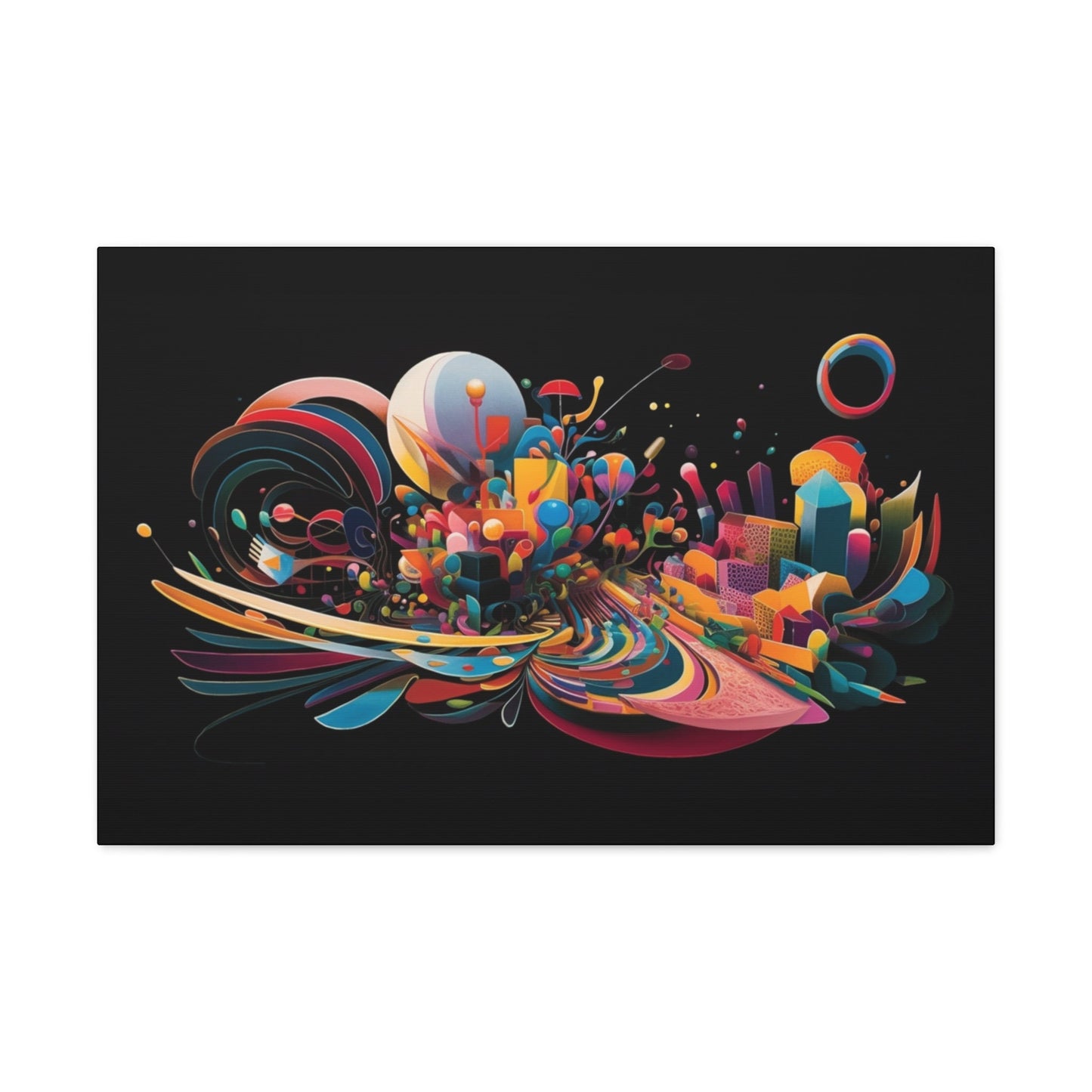 Psychedelic Canvas Wall Art | Ease | Trippy Canvas Print | Abstract Modern Art