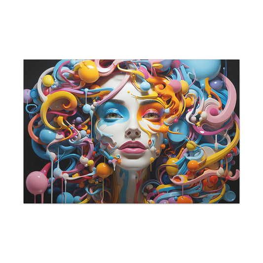 Psychedelic Canvas Wall Art | Trippy Canvas Print | Abstract Modern Art
