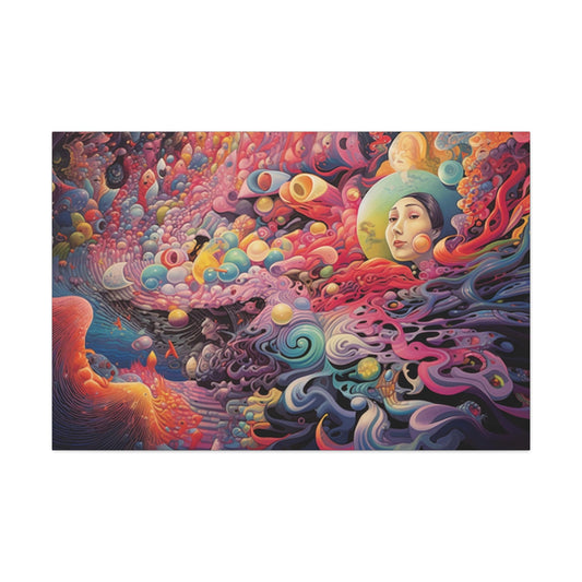 Psychedelic Canvas Wall Art | Trippy Canvas Print | Abstract Modern Art