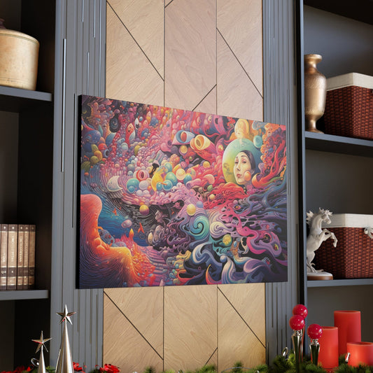 Psychedelic Canvas Wall Art | Trippy Canvas Print | Abstract Modern Art