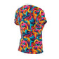 Color Flow | Trippy Sublimation Women's Tee | Psychedelic Pattern | Perfect for Festivals and Events