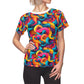 Color Flow | Trippy Sublimation Women's Tee | Psychedelic Pattern | Perfect for Festivals and Events