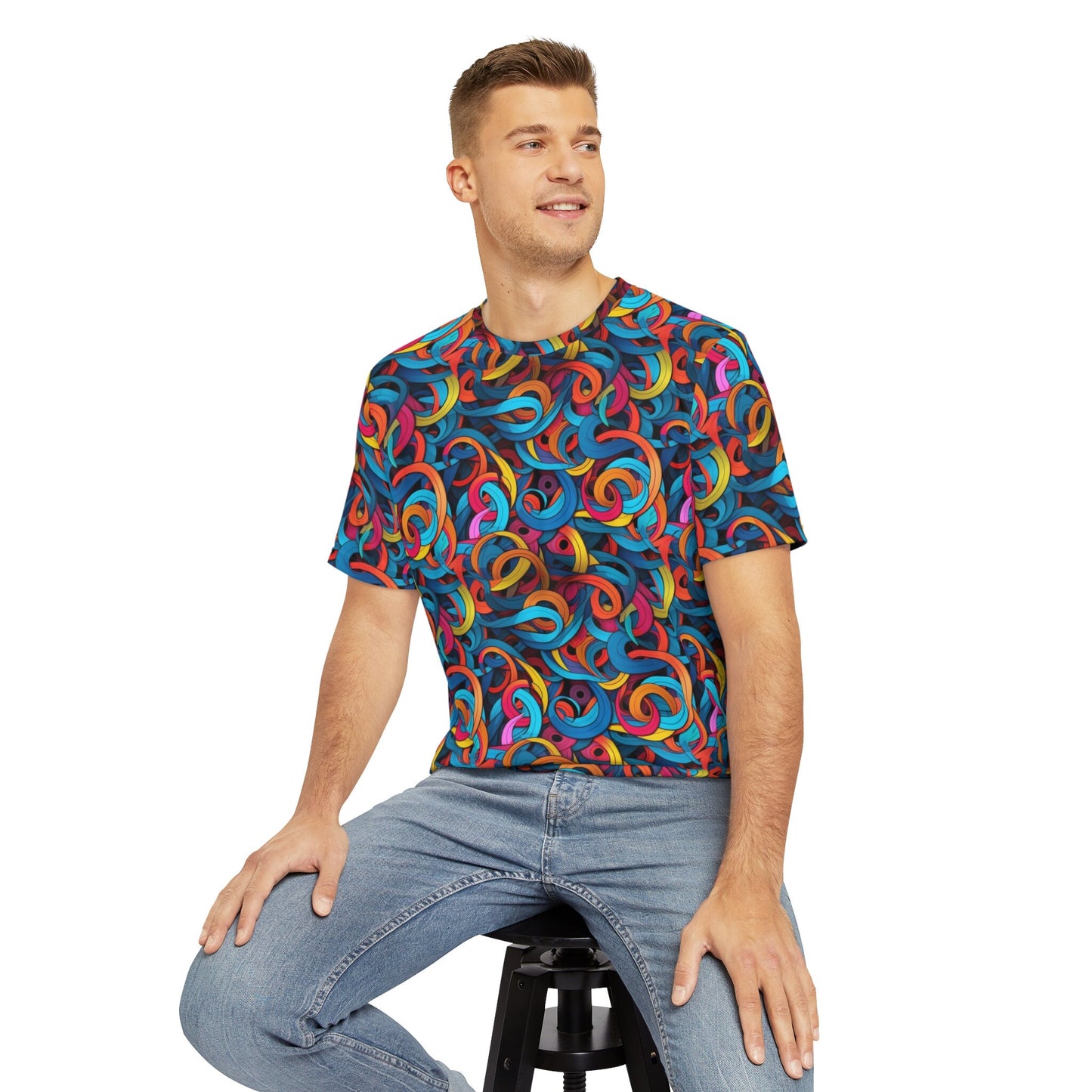 Sublimated T Shirt for Festivals, Raves, Events | Swarm | Men's Streetwear, Heady, Trippy T-Shirt, Sublimated T-Shirt, Rave Wear