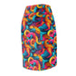 Color Flow | Trippy Sublimation Women's Pencil Skirt | Psychedelic Pattern