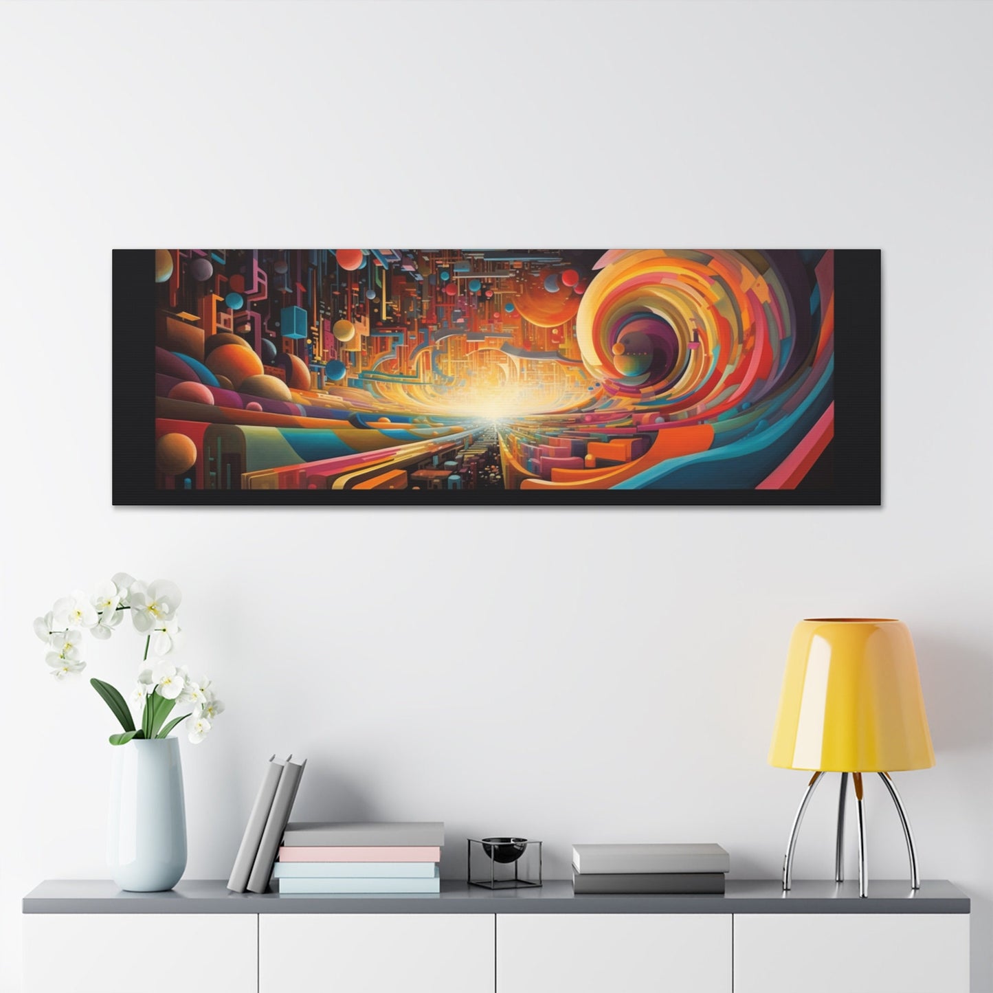 Psychedelic Canvas Wall Art | Tumble | Trippy Canvas Print | Abstract Modern Art