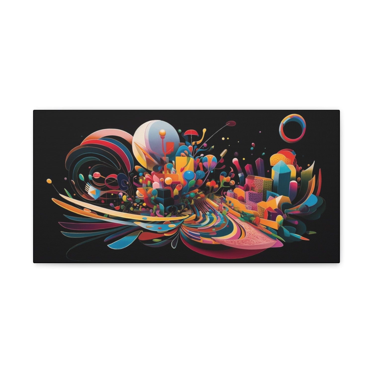 Psychedelic Canvas Wall Art | Ease | Trippy Canvas Print | Abstract Modern Art
