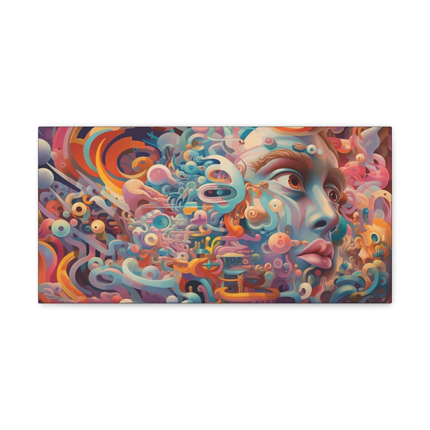 Psychedelic Canvas Wall Art | Witness | Trippy Canvas Print | Abstract Modern Art