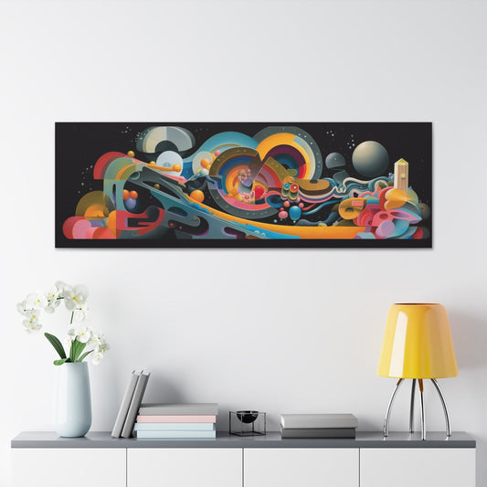 Psychedelic Canvas Wall Art | Thought | Trippy Canvas Print | Abstract Modern Art