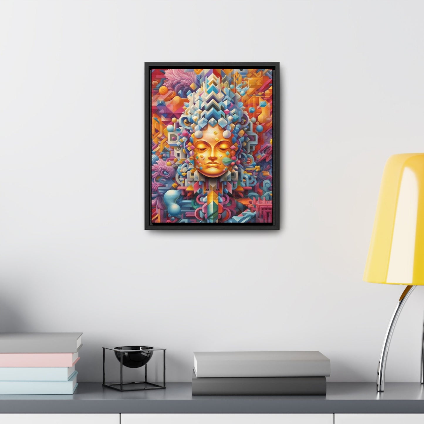 Psychedelic Framed Canvas Wall Art | Serene | Trippy Framed Canvas Print | Visionary Modern Art