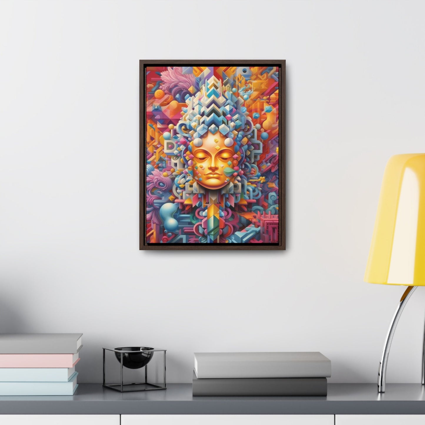 Psychedelic Framed Canvas Wall Art | Serene | Trippy Framed Canvas Print | Visionary Modern Art