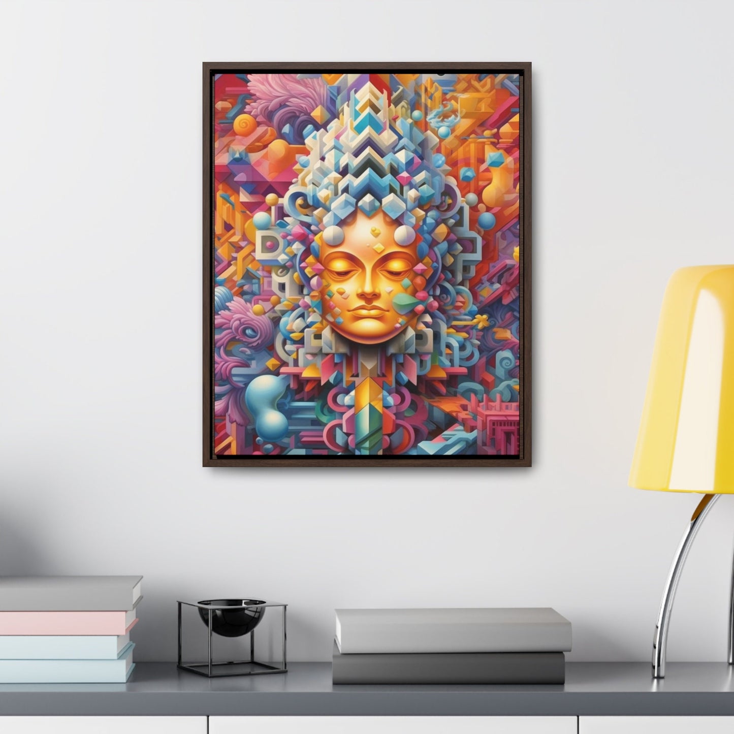 Psychedelic Framed Canvas Wall Art | Serene | Trippy Framed Canvas Print | Visionary Modern Art