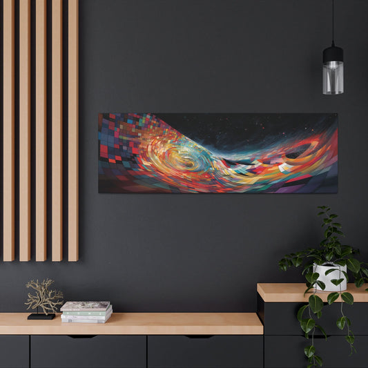 Psychedelic Canvas Wall Art | Grid | Trippy Canvas Print | Abstract Modern Art