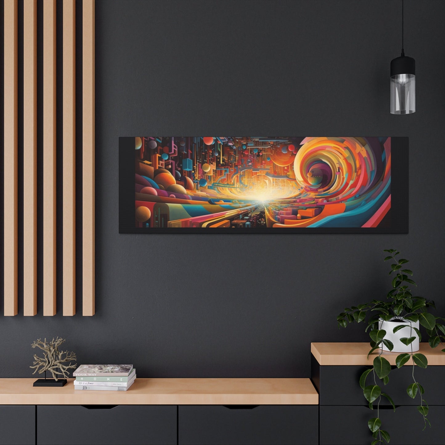 Psychedelic Canvas Wall Art | Tumble | Trippy Canvas Print | Abstract Modern Art