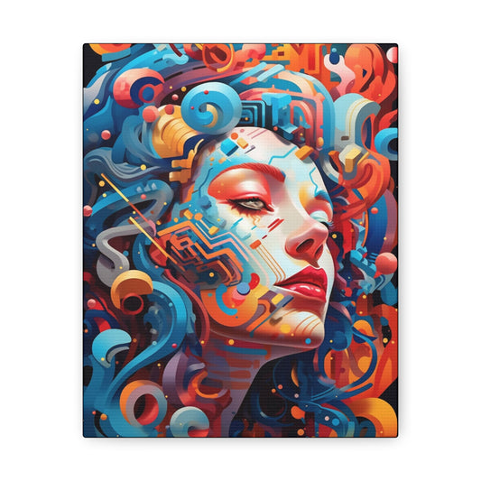 Psychedelic Canvas Wall Art | Integrate | Trippy Canvas Print | Abstract Modern Art