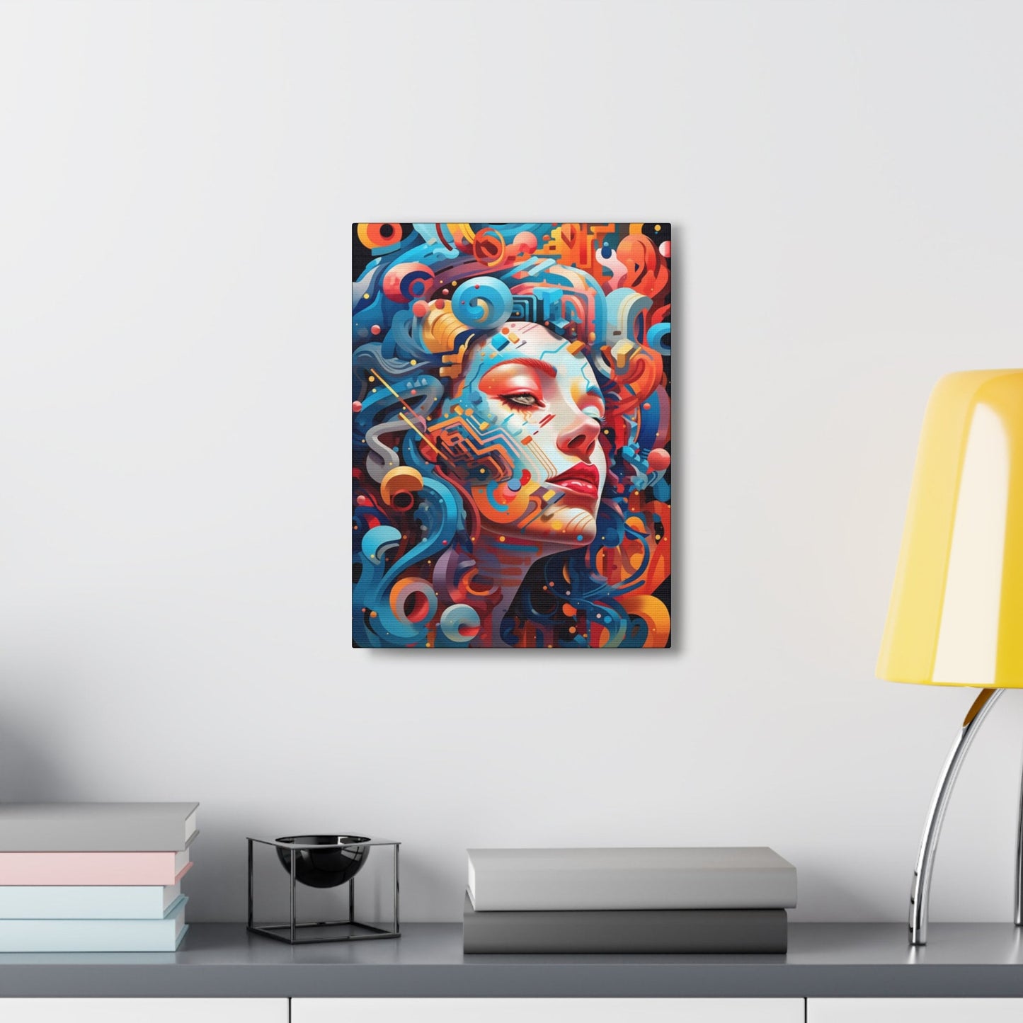 Psychedelic Canvas Wall Art | Integrate | Trippy Canvas Print | Abstract Modern Art