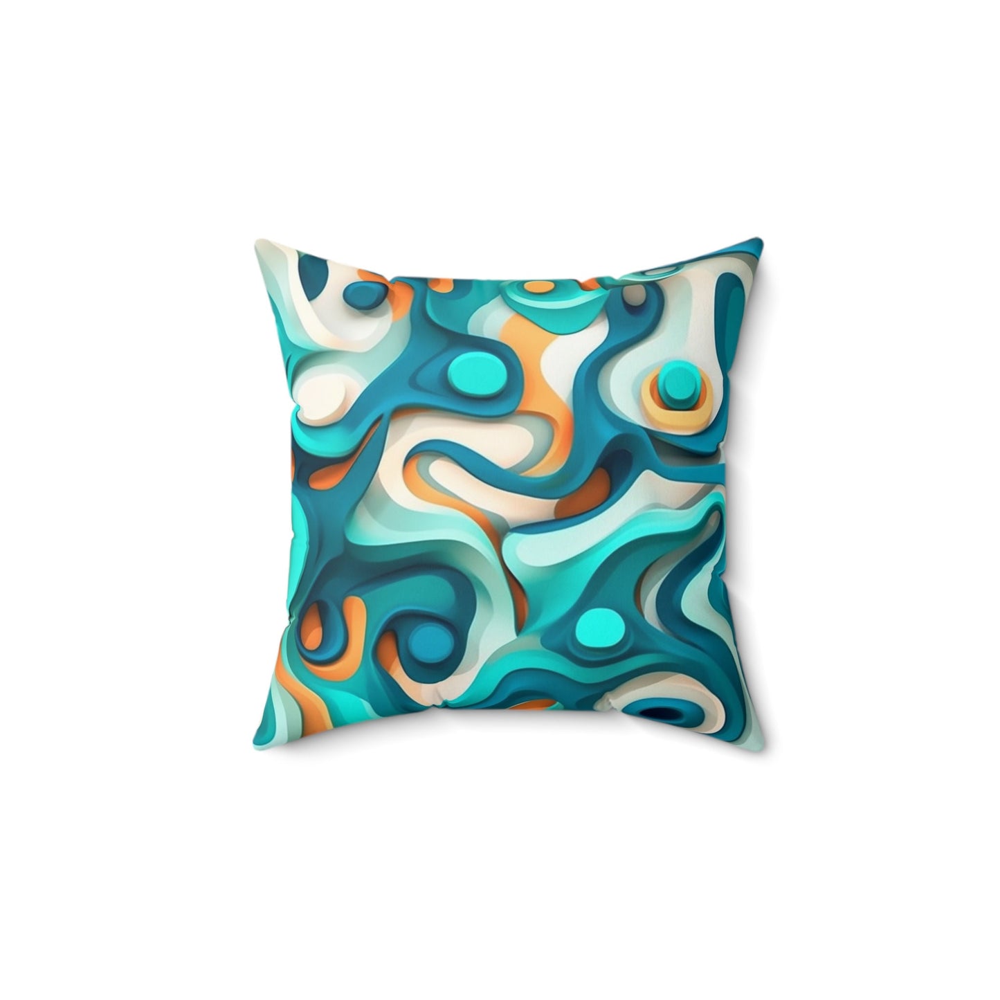 Modern Trippy Spun Polyester Square Pillow | Abstract | Psychedelic | For Home | Cool Flow