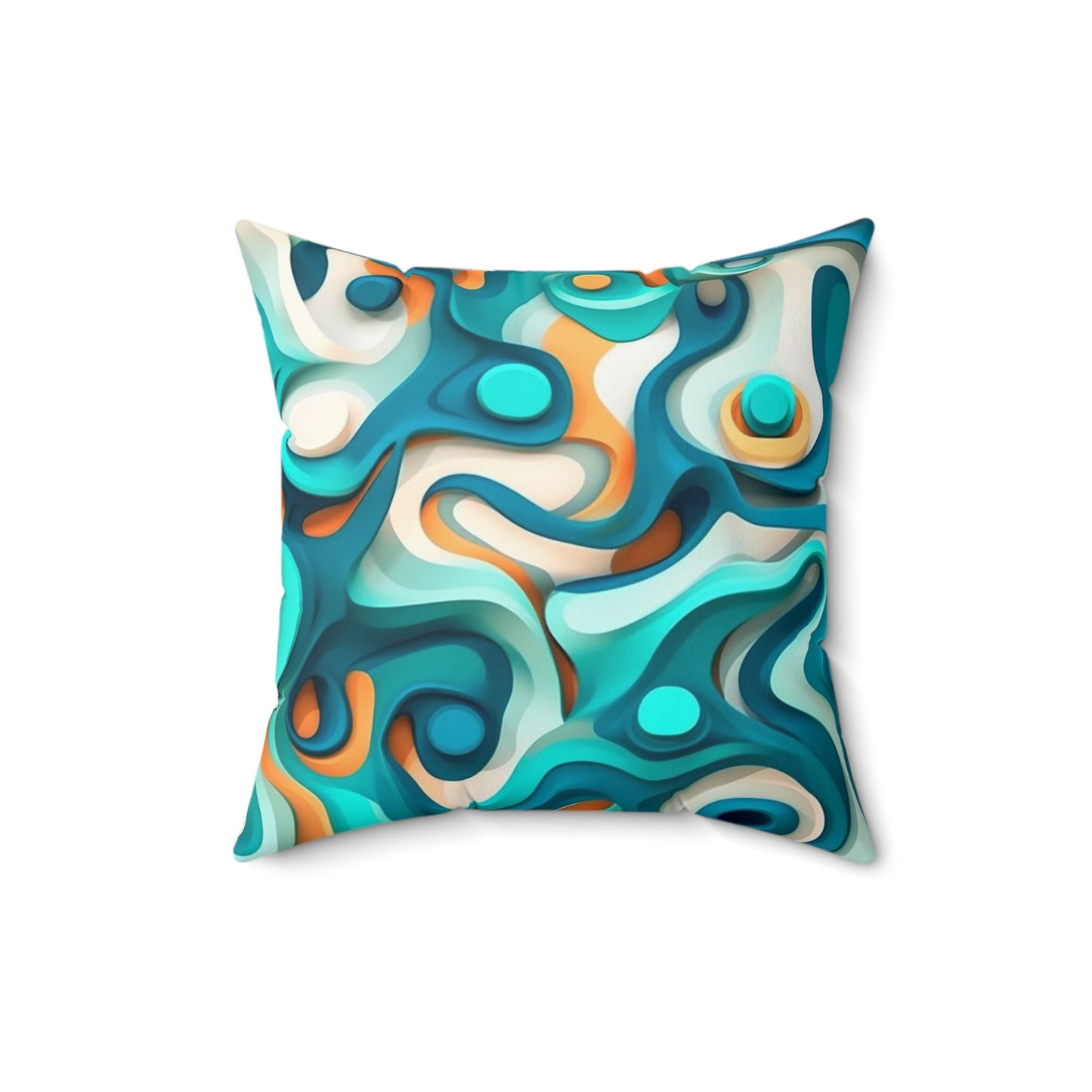 Modern Trippy Spun Polyester Square Pillow | Abstract | Psychedelic | For Home | Cool Flow