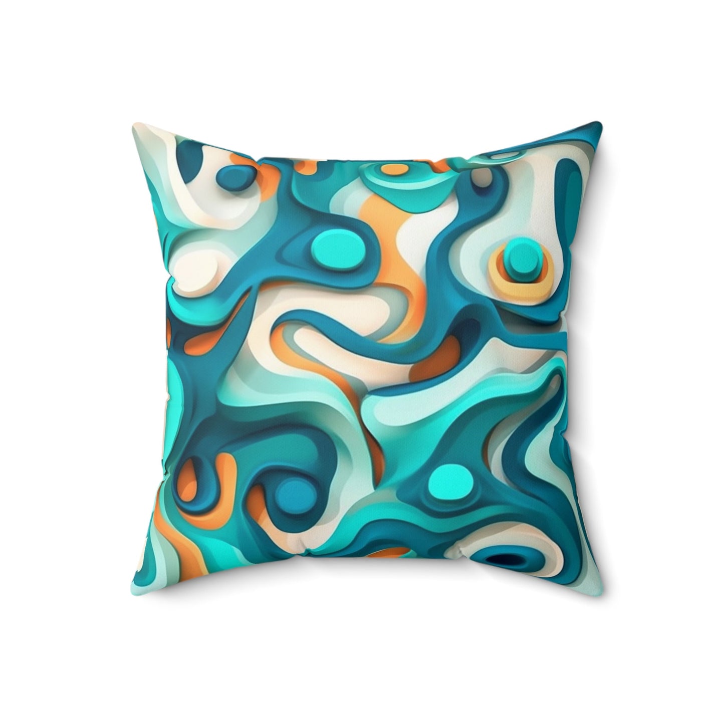 Modern Trippy Spun Polyester Square Pillow | Abstract | Psychedelic | For Home | Cool Flow