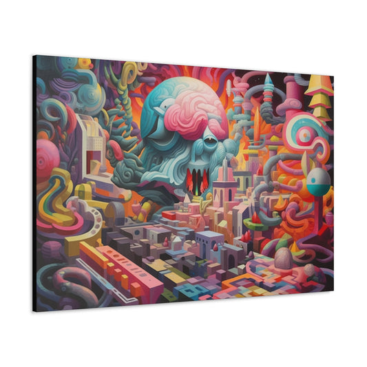 Psychedelic Canvas Wall Art | Trippy Canvas Print | Abstract Modern Art