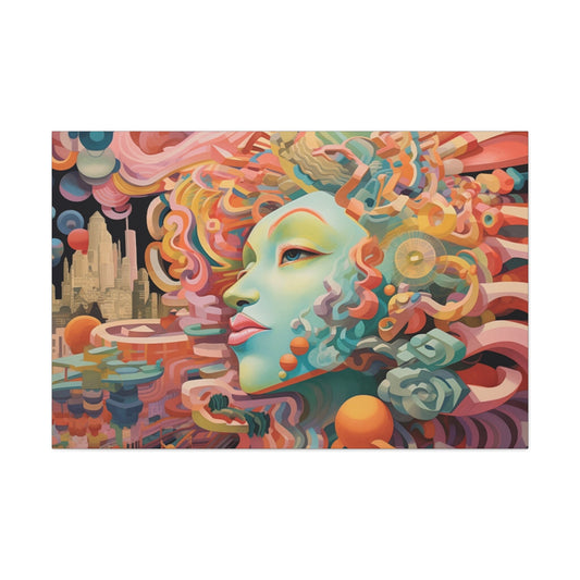 Psychedelic Canvas Wall Art | Trippy Canvas Print | Abstract Modern Art