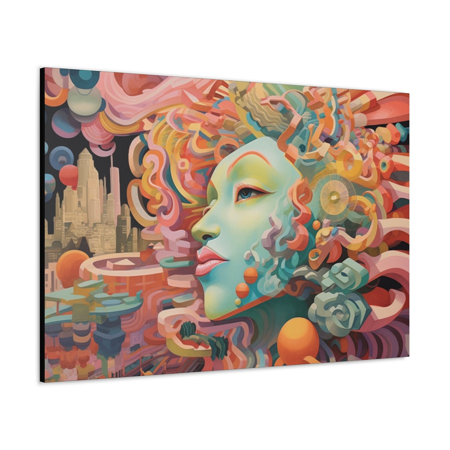 Psychedelic Canvas Wall Art | Trippy Canvas Print | Abstract Modern Art