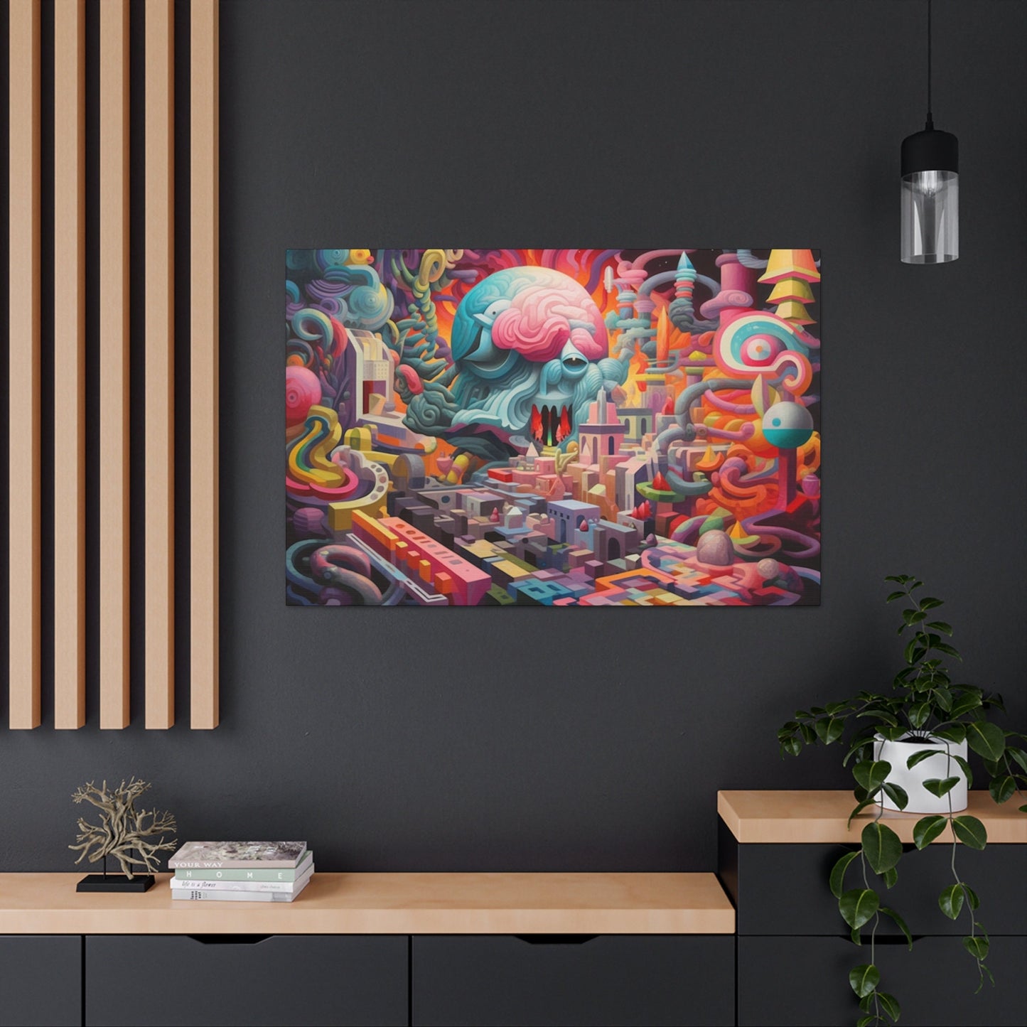 Psychedelic Canvas Wall Art | Trippy Canvas Print | Abstract Modern Art