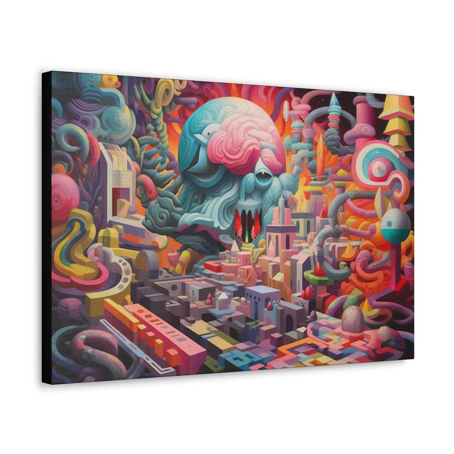 Psychedelic Canvas Wall Art | Trippy Canvas Print | Abstract Modern Art