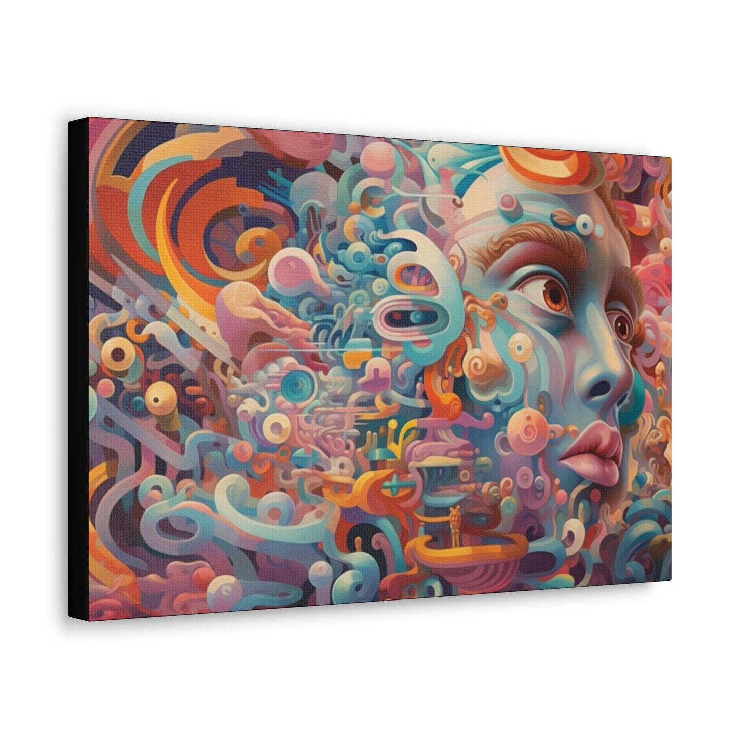 Psychedelic Canvas Wall Art | Witness | Trippy Canvas Print | Abstract Modern Art