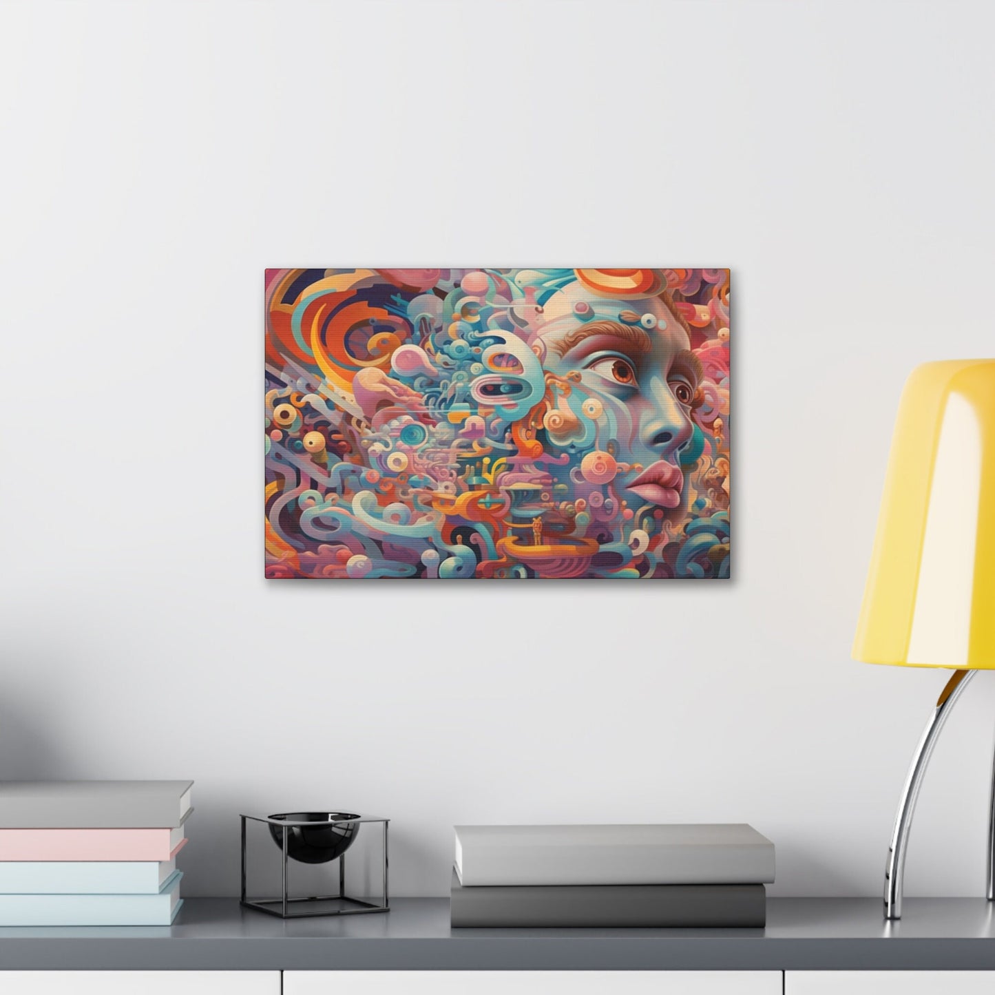 Psychedelic Canvas Wall Art | Witness | Trippy Canvas Print | Abstract Modern Art