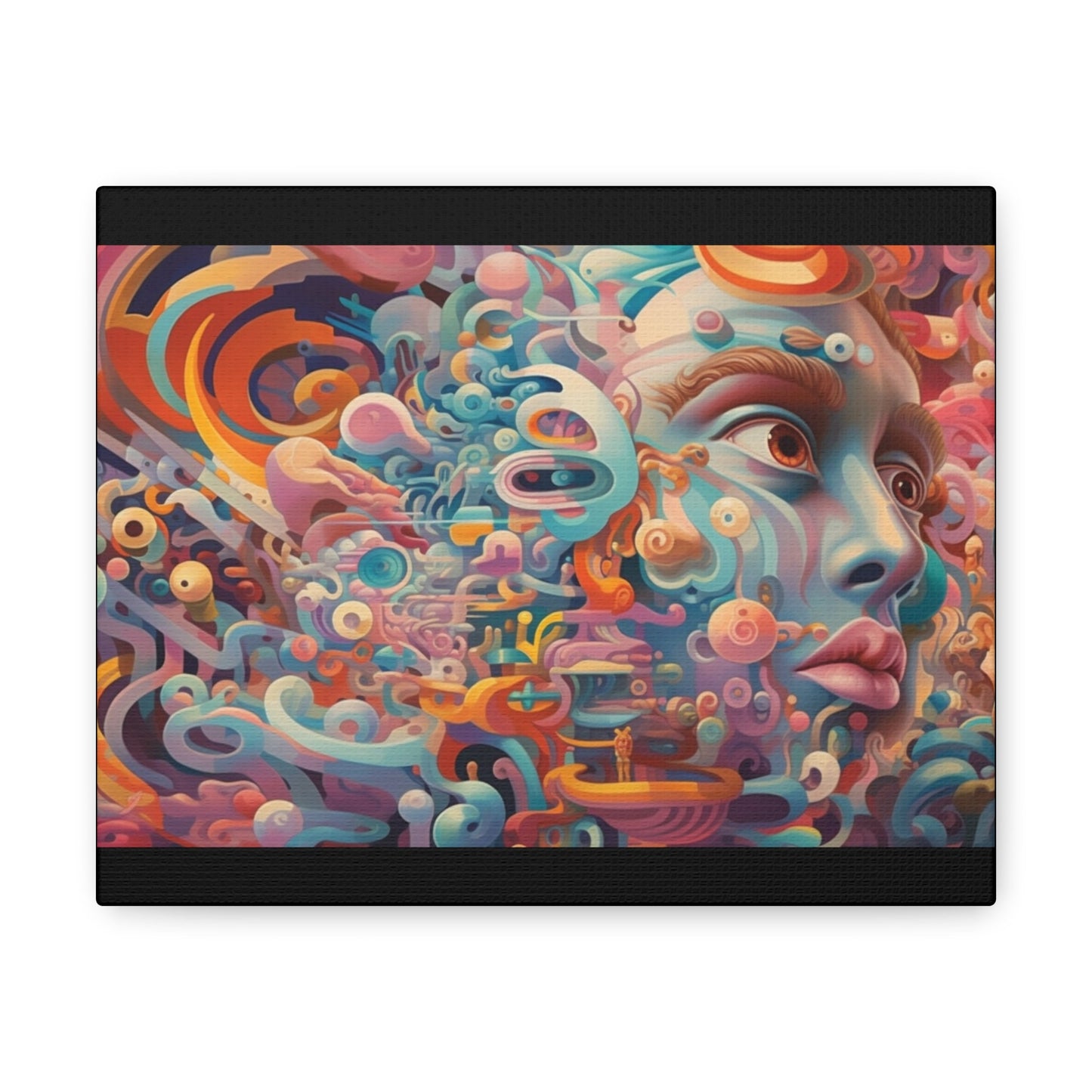 Psychedelic Canvas Wall Art | Witness | Trippy Canvas Print | Abstract Modern Art