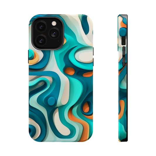 Modern Trippy MagSafe iPhone Case | Abstract | Psychedelic | For iPhone 13 , iPhone 14, and various models | Cool Flow