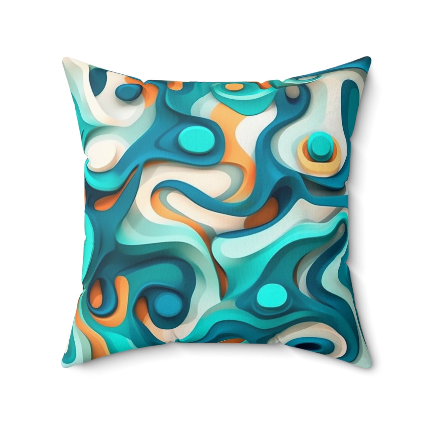 Modern Trippy Spun Polyester Square Pillow | Abstract | Psychedelic | For Home | Cool Flow