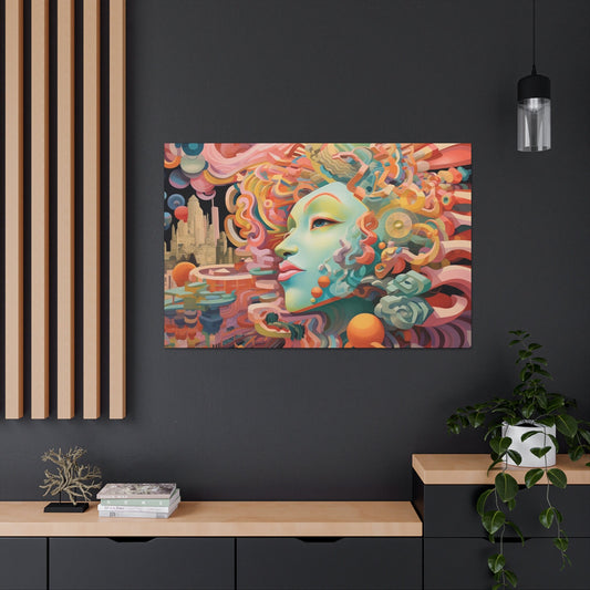 Psychedelic Canvas Wall Art | Trippy Canvas Print | Abstract Modern Art