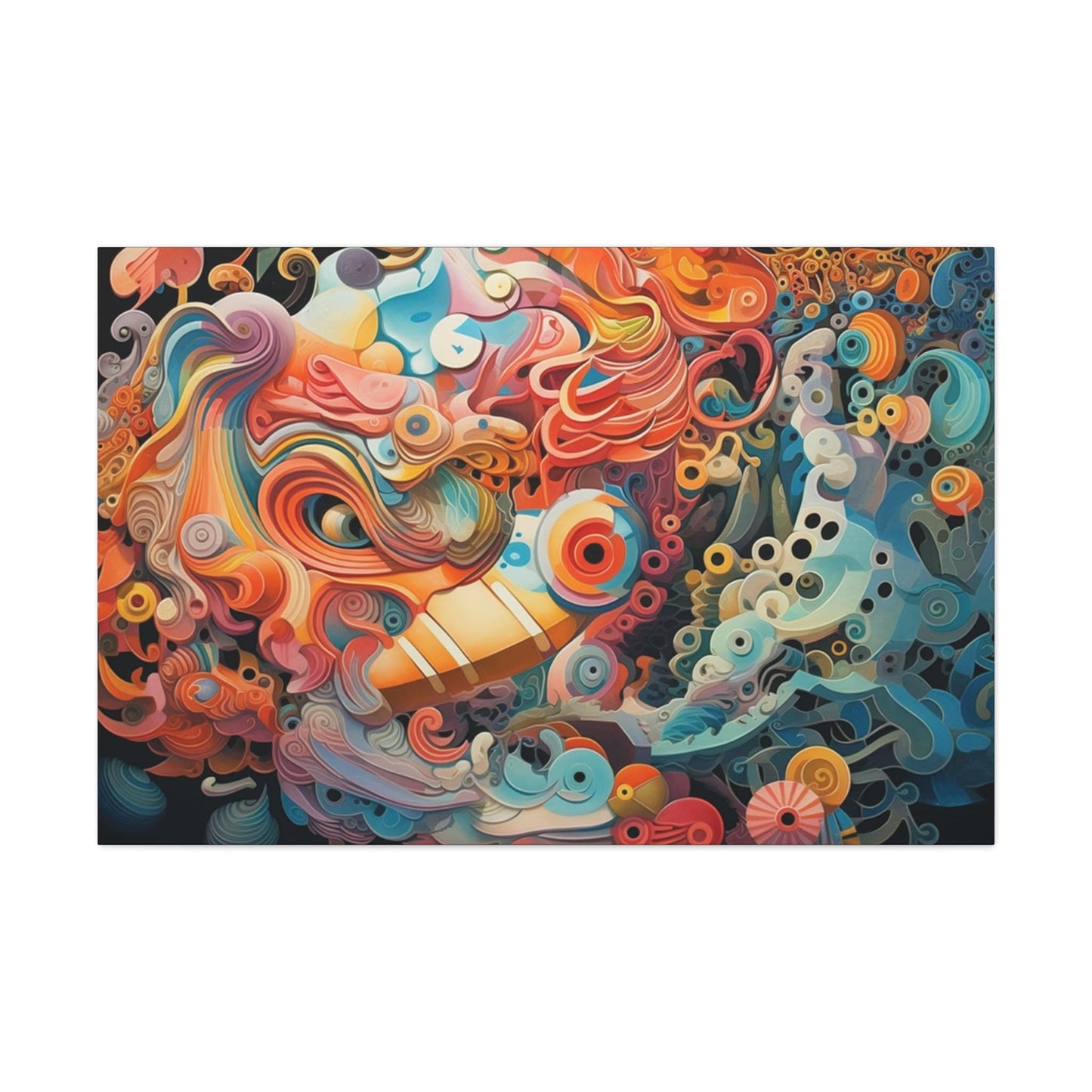 Psychedelic Canvas Wall Art | Trippy Canvas Print | Abstract Modern Art