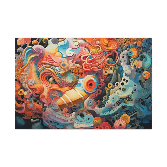 Psychedelic Canvas Wall Art | Trippy Canvas Print | Abstract Modern Art