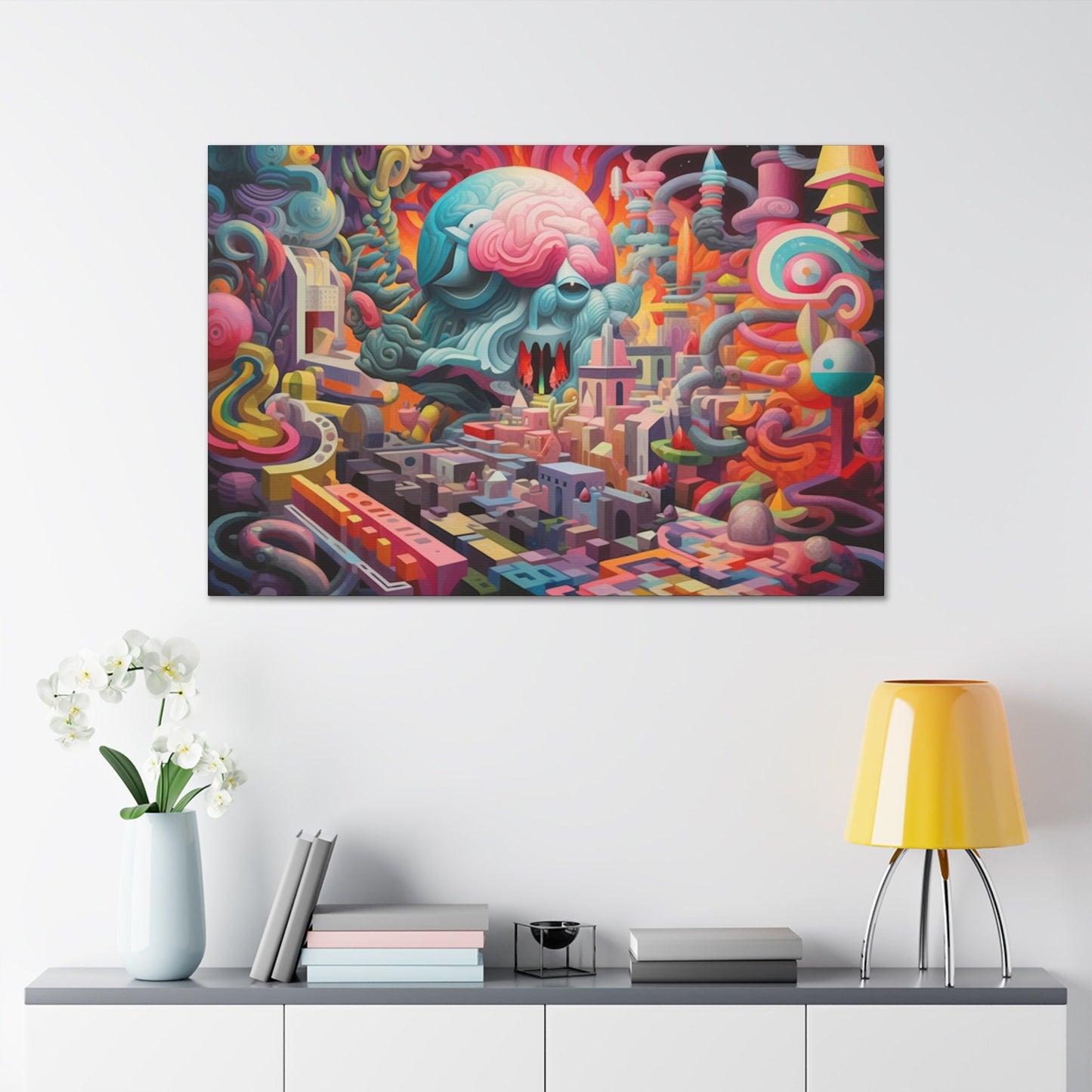 Psychedelic Canvas Wall Art | Trippy Canvas Print | Abstract Modern Art