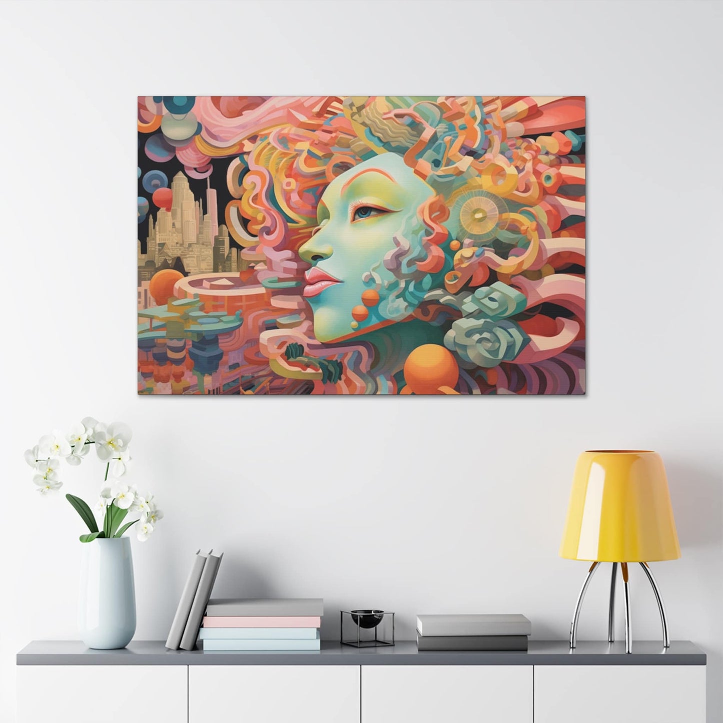 Psychedelic Canvas Wall Art | Trippy Canvas Print | Abstract Modern Art