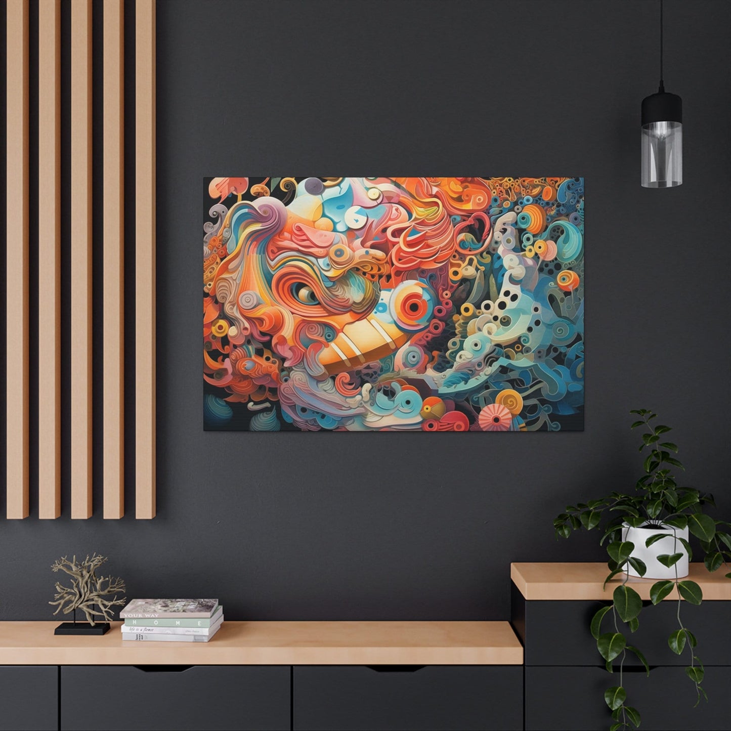 Psychedelic Canvas Wall Art | Trippy Canvas Print | Abstract Modern Art